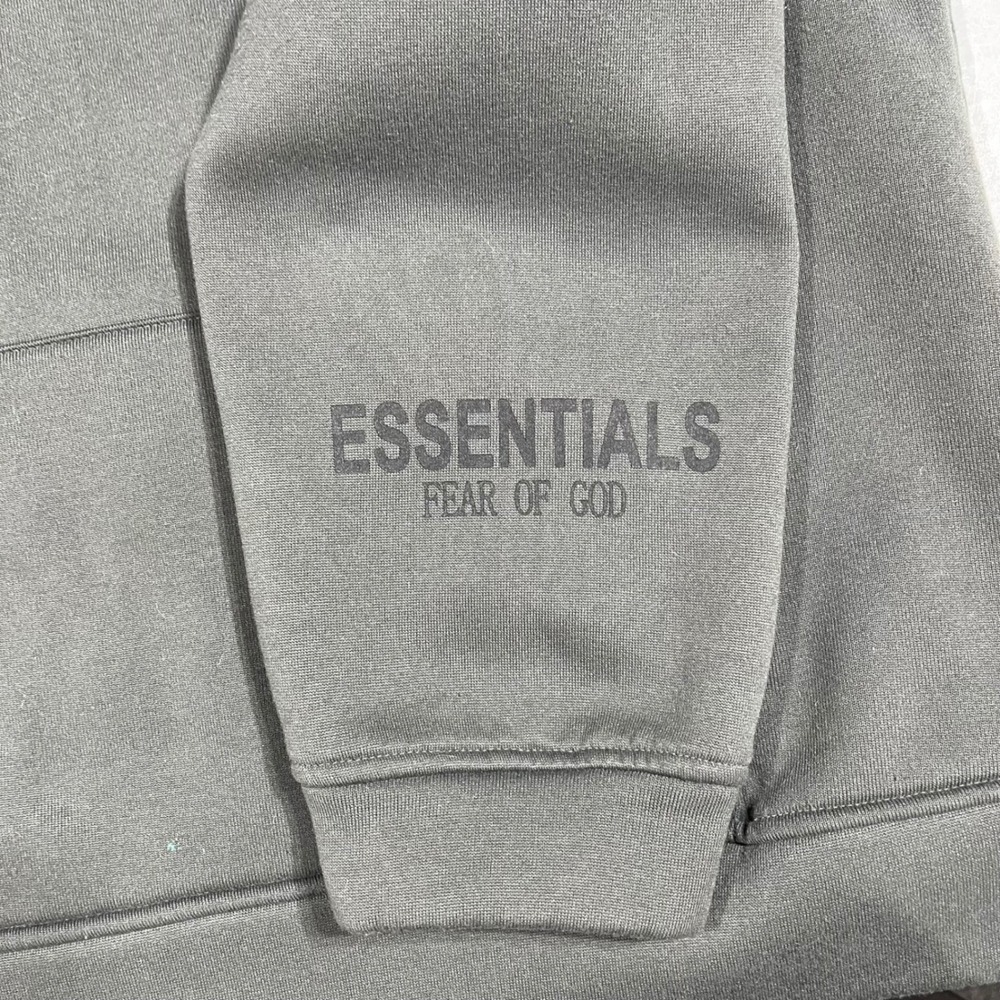 Fear of God Essentials Hoodie Streetwear Logo Pullover Mens Large Neutral Gym - Picture 11 of 12